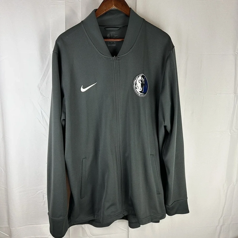 Dallas Mavericks Nike Full Zip Jacket Mens XLT Tall Gray‎ NBA 859059-060